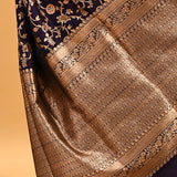 Regal Purple Allover Meenakari Banarasi Silk Saree