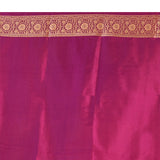 Deep Purple With Golden Butti In Banarasi Silk Saree