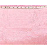 Taffy Pink Floral Embroidered Silk Blend Saree