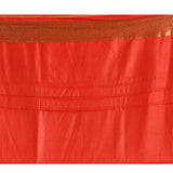 Ruby Red Floral Butta Banarasi Silk Saree