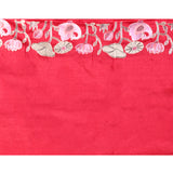 Classic Red Embroidered Silk Blend Saree