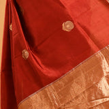 Maroon Gold Butta Banarasi Silk Saree