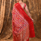 Bright Red Woven Patola Silk Saree