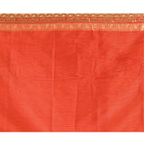 Red With Gold Floral Butti And Gold Zari Border Banarasi Silk Saree