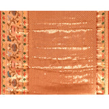 Red Checks Banarasi Silk Saree