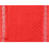 Crimson Red Buttis Woven Banarasi Silk Saree