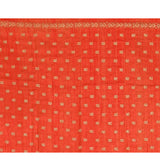 Red With Gold Zari Butti And Green Border Banarasi Silk Saree