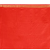 Crimson Red With Lotus Border In Banarasi Silk Saree