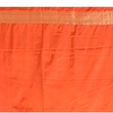 Rust Orange Floral Meenakari Jaal Banarasi Silk Saree