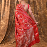 Crimson Red Banarasi Patola Silk Saree