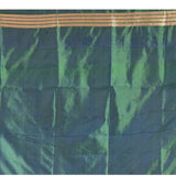Peacock Blue-Green Cow Motif Banarasi Silk Saree