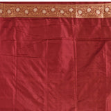Maroon Geometric Zari Jall Banarasi Silk Saree