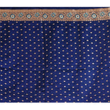 Royal Navy Blue Floral Meenakari Jaal Banarasi Silk Saree