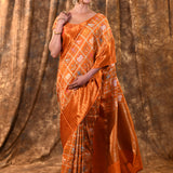 Rich Orange Woven Patola Silk Saree