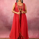 Pink Long Jacket Embroidery Set