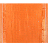 Bright Orange Banarasi Patola Silk Saree