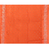 Bright Orange Buttis Woven Banarasi Silk Saree