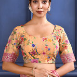 Raspberry Pink Embroidered Tissue Saree