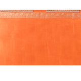 Rich Orange Paisley Banarasi Silk Saree