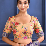 Rich Purple Embroidered Tissue Saree