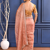 Jewel Pink Embroidered Tissue Saree