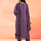 Soft Purple Floral Straight Cut Suit