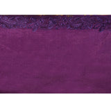 Dark Purple Embroidered Satin Silk Saree