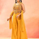 Yellow Embroidery Choli Set