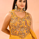 Yellow Embroidery Choli Set