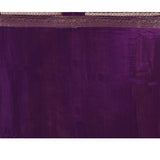 Dark Purple Floral Butti Banarasi Silk Saree