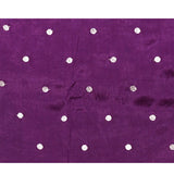Dark Violet Butti Embroidered Silk Saree