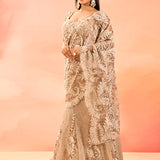 Sand Beige All Over Embroidered Bridal Lehenga