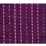 Dark Purple Floral Silk Saree
