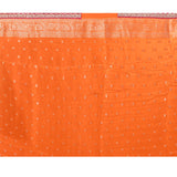 Rich Pink Floral Banarasi Silk Saree