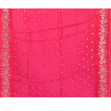 Bright Pink Buttis Woven Banarasi Silk Saree