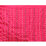 Bright Pink Floral Silk Saree