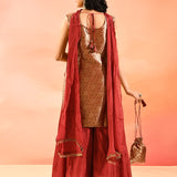 Copper Brown All Over Tissue Straight Cut Set