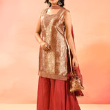 Copper Brown All Over Tissue Straight Cut Set