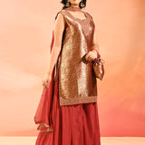 Copper Brown All Over Tissue Straight Cut Set