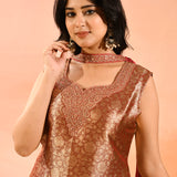 Copper Brown All Over Tissue Straight Cut Set
