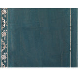 Pine Green Tussar Embroidered Saree