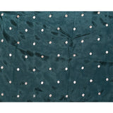 Dark Bottle Green Butti Embroidered Silk Saree