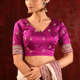 Soft Gold Tissue Embroidered Metallic Saree