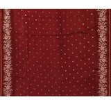 Deep Maroon Buttis Woven Banarasi Silk Saree