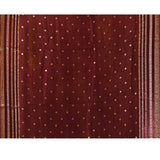 Dark Burgundy Banarasi Patola Silk Saree