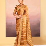 Classic Gold Embroidered Tissue Saree