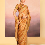 Classic Gold Embroidered Tissue Saree