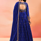 Royal Sapphire All Over Embroidered Lehenga Set