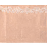 Pale Brown Floral Embroidered Silk Blend Saree