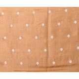 Dark Beige Floral Silk Blend Saree